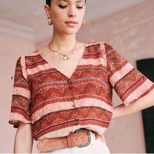 Sézane Cherry Blouse